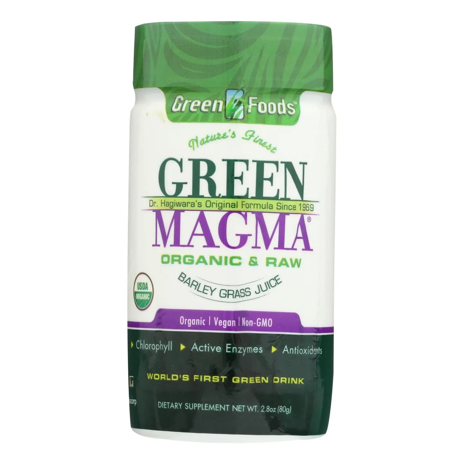 Green Foods Dr Hagiwara Green Magma Barley Grass Juice Powder - 2.8 Oz Green Foods