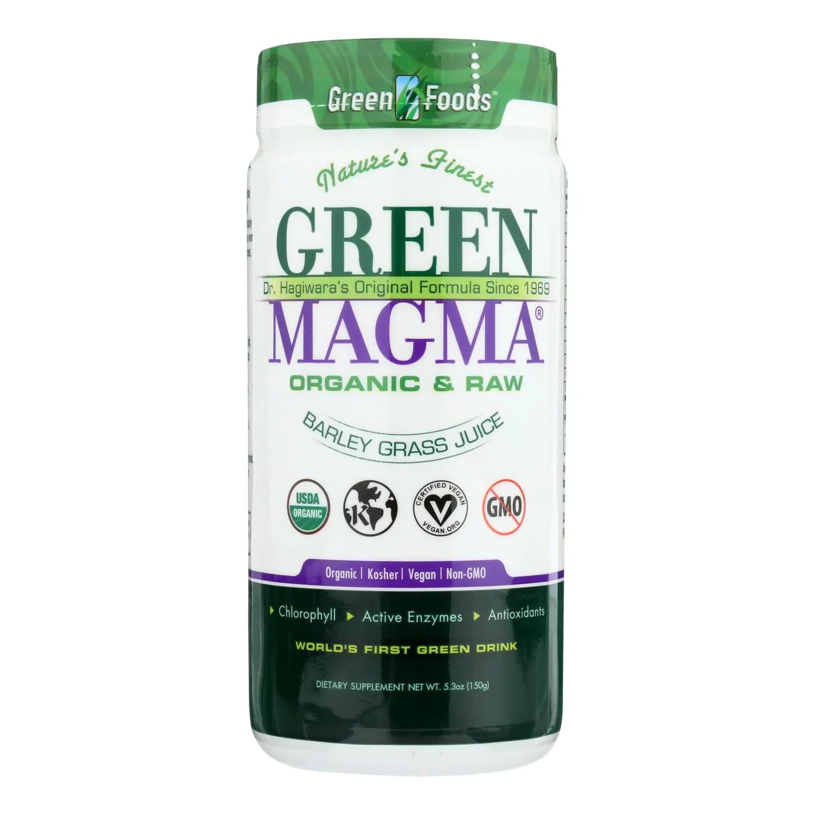 Green Foods Dr Hagiwara Green Magma Barley Grass Juice Powder - 5.3 Oz Green Foods
