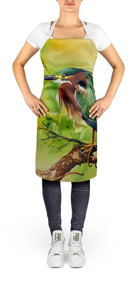 Green Heron Apron Caroline's Treasures