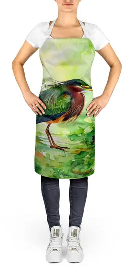 Green Heron Apron Caroline's Treasures