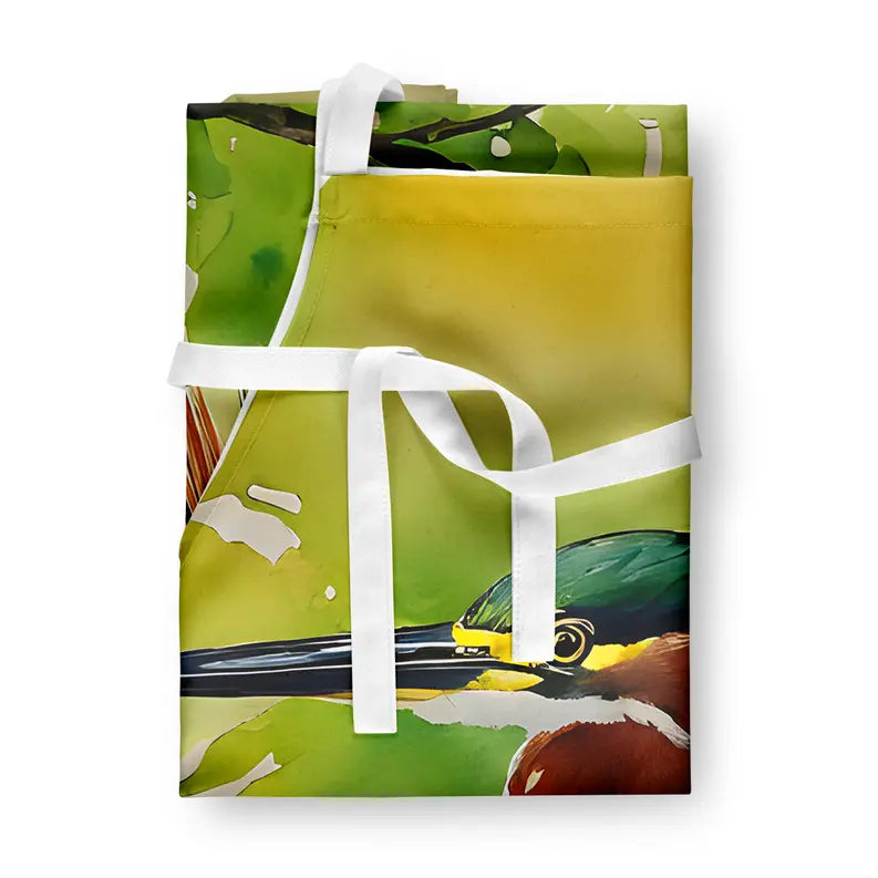 Green Heron Apron Caroline's Treasures