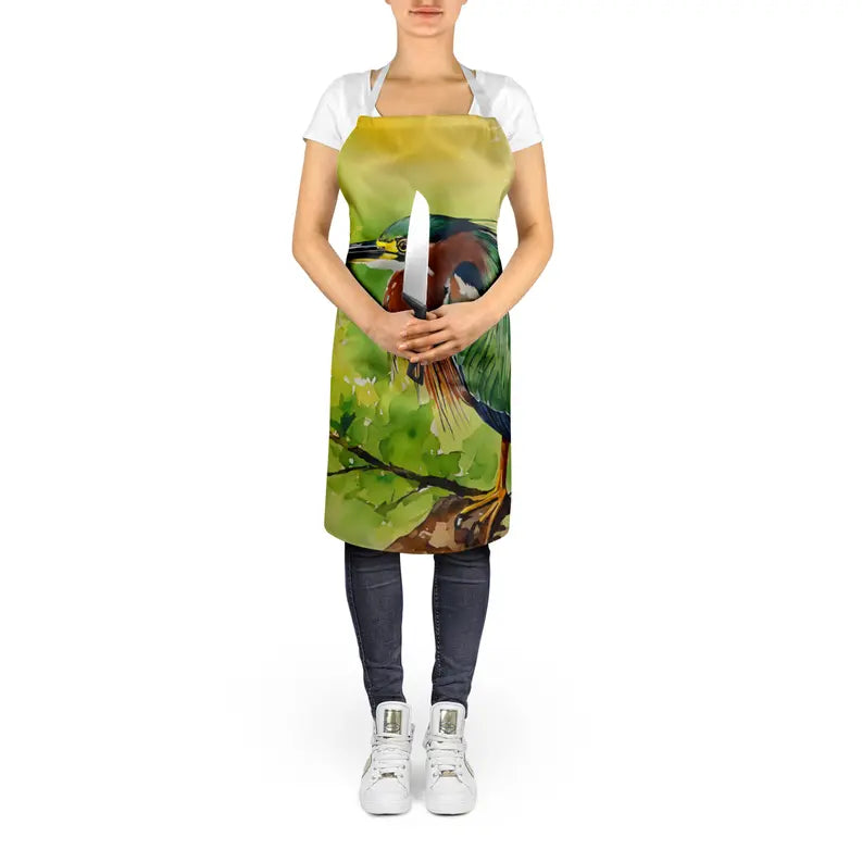 Green Heron Apron Caroline's Treasures
