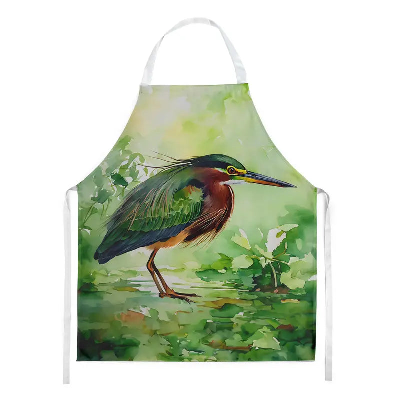 Green Heron Apron Caroline's Treasures