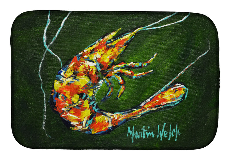 Green Waters Shrimp Dish Drying Mat Caroline's Treasures