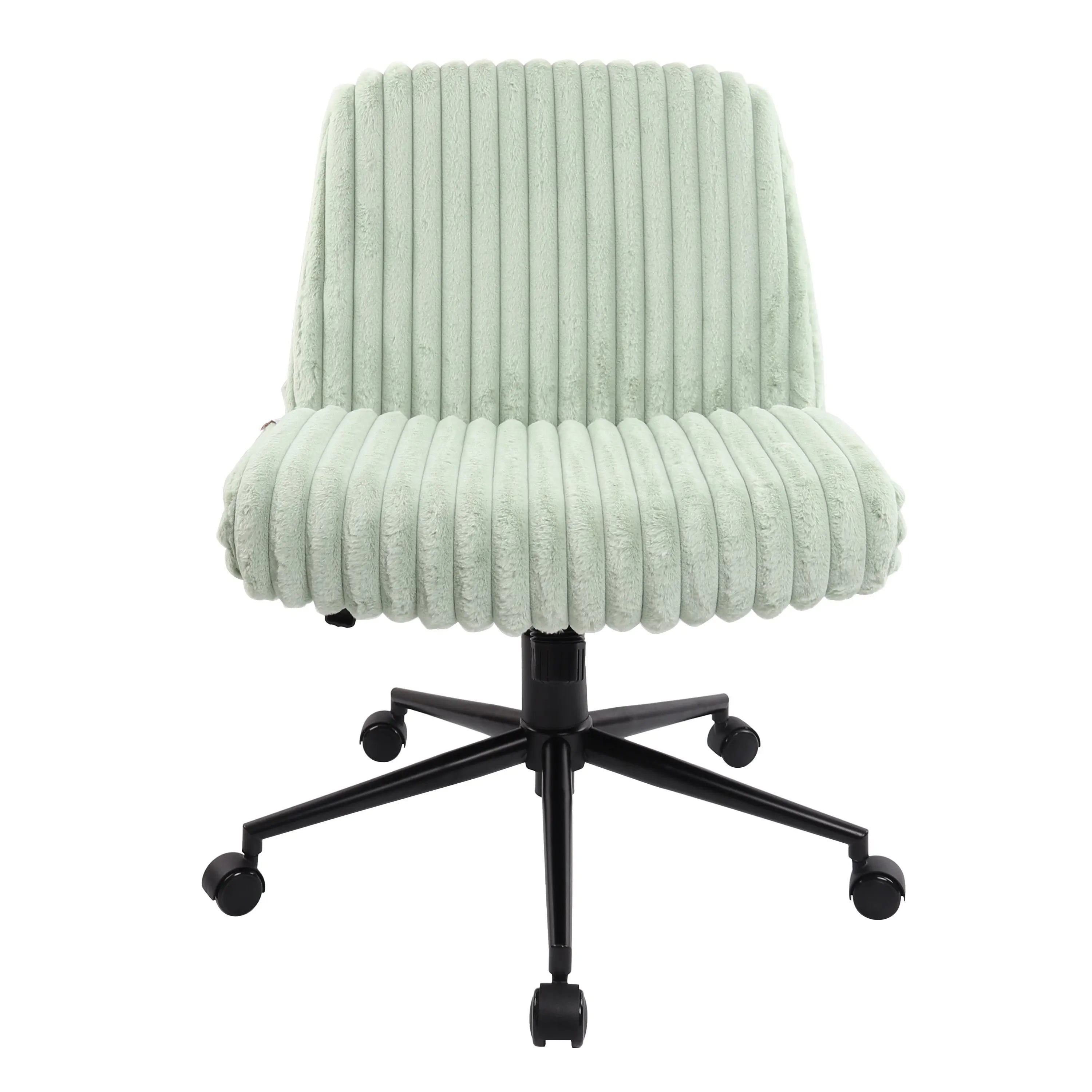 Green and Black Adjustable Height Rolling Gaming Chair Homeroots Office