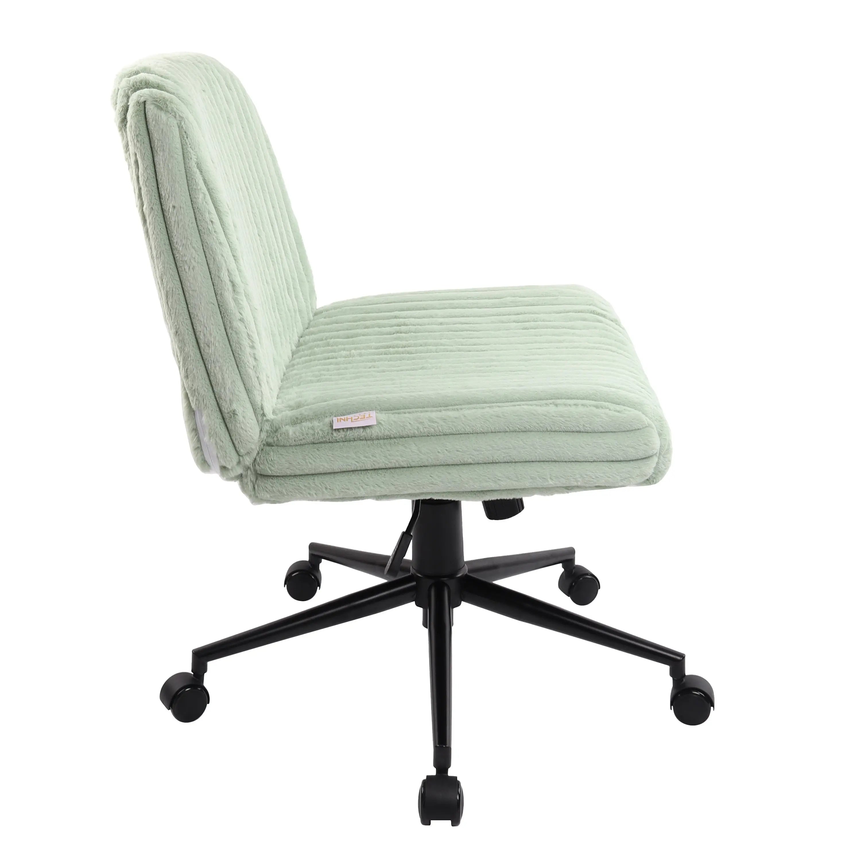 Green and Black Adjustable Height Rolling Gaming Chair Homeroots Office