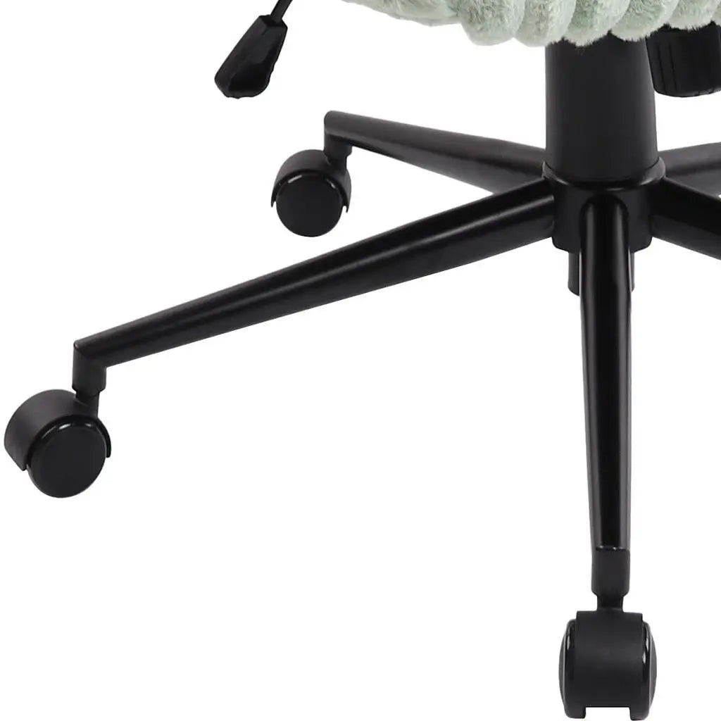 Green and Black Adjustable Height Rolling Gaming Chair Homeroots Office