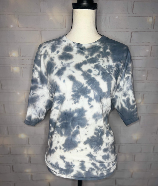Grey Tie Dye Blank Tee-Comfort Color The Blended Owl