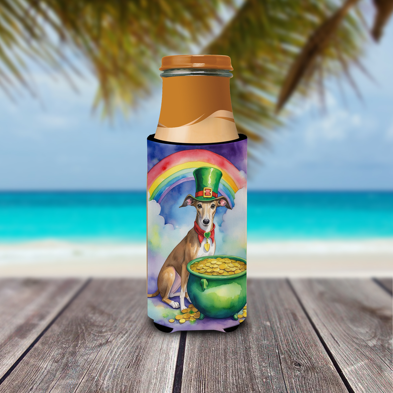 Greyhound St Patrick's Day Hugger for Ultra Slim Cans Caroline's Treasures