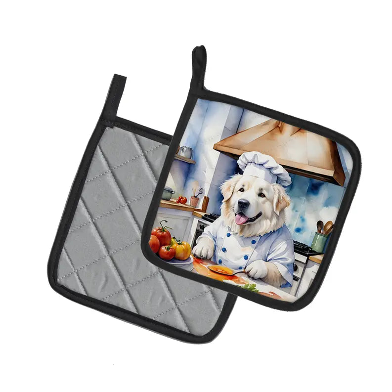 Greyhound The Chef Pair of Pot Holders Caroline's Treasures