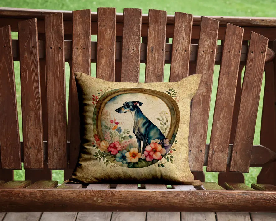 Greyhound and Flowers Pair of Pot Holders Caroline's Treasures