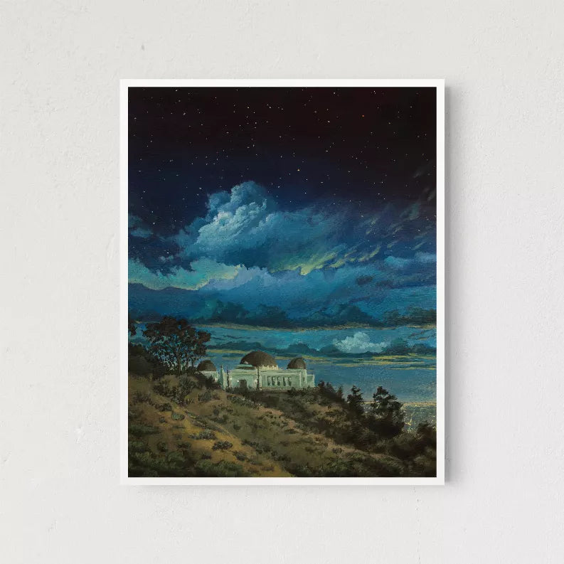 Griffith Observatory W/ Storm Clouds The Crafted Prints