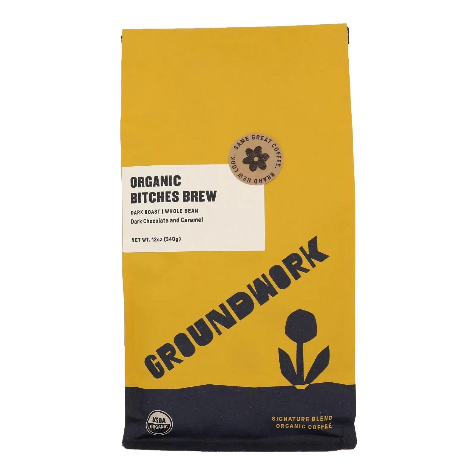Groundwork - Coffee Organic Btch Brw Dk Roasted - Case Of 6-12 Oz Groundwork