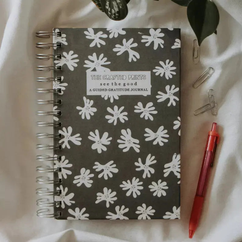 Guided Gratitude Journal - "See The Good" - Floral The Crafted Prints