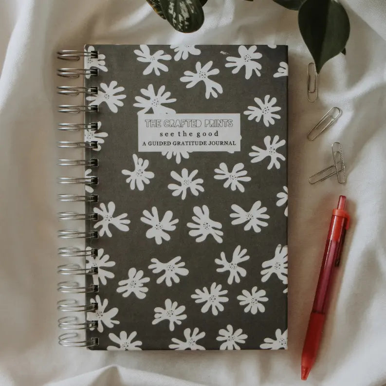 Guided Gratitude Journal - "See The Good" - Floral The Crafted Prints