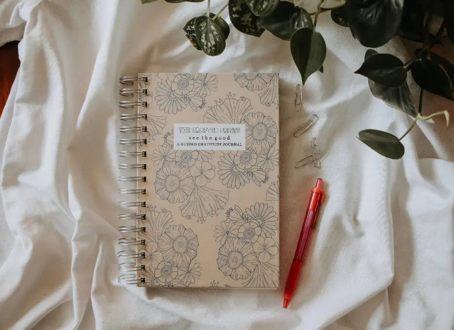 Guided Gratitude Journal - "See The Good" - Retro Floral The Crafted Prints