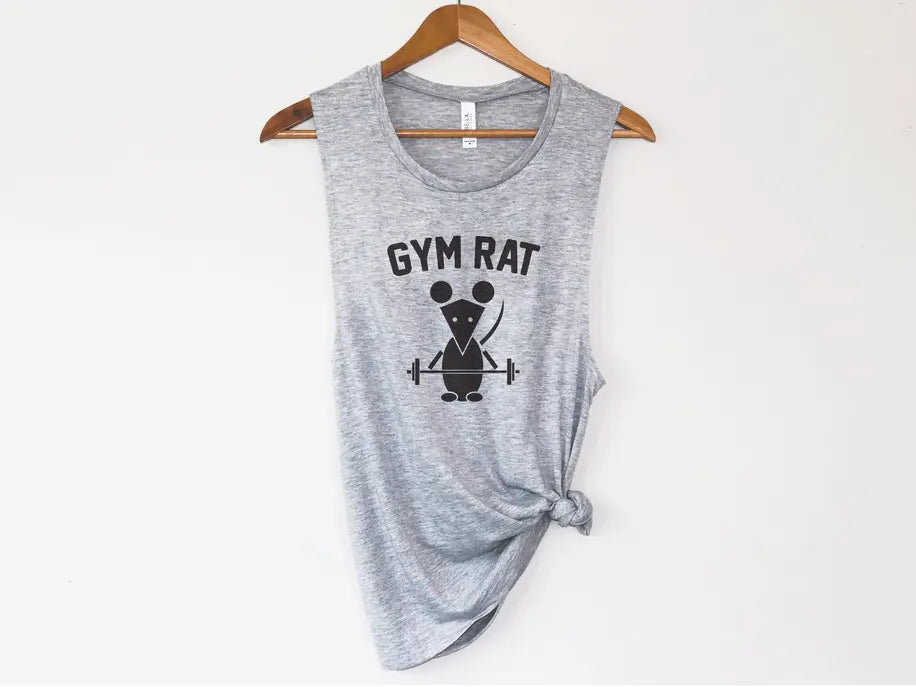 Gym Rat Funny Workout Tank Top For Women Stiles Tee