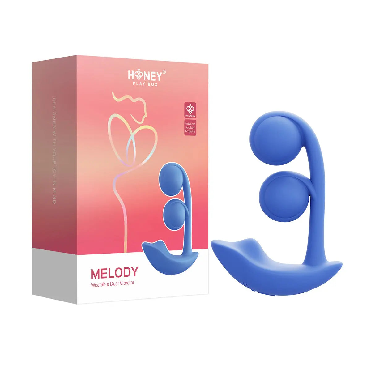 HPB Melody Twin Balls Dual Vibr Blue Honey Play Box