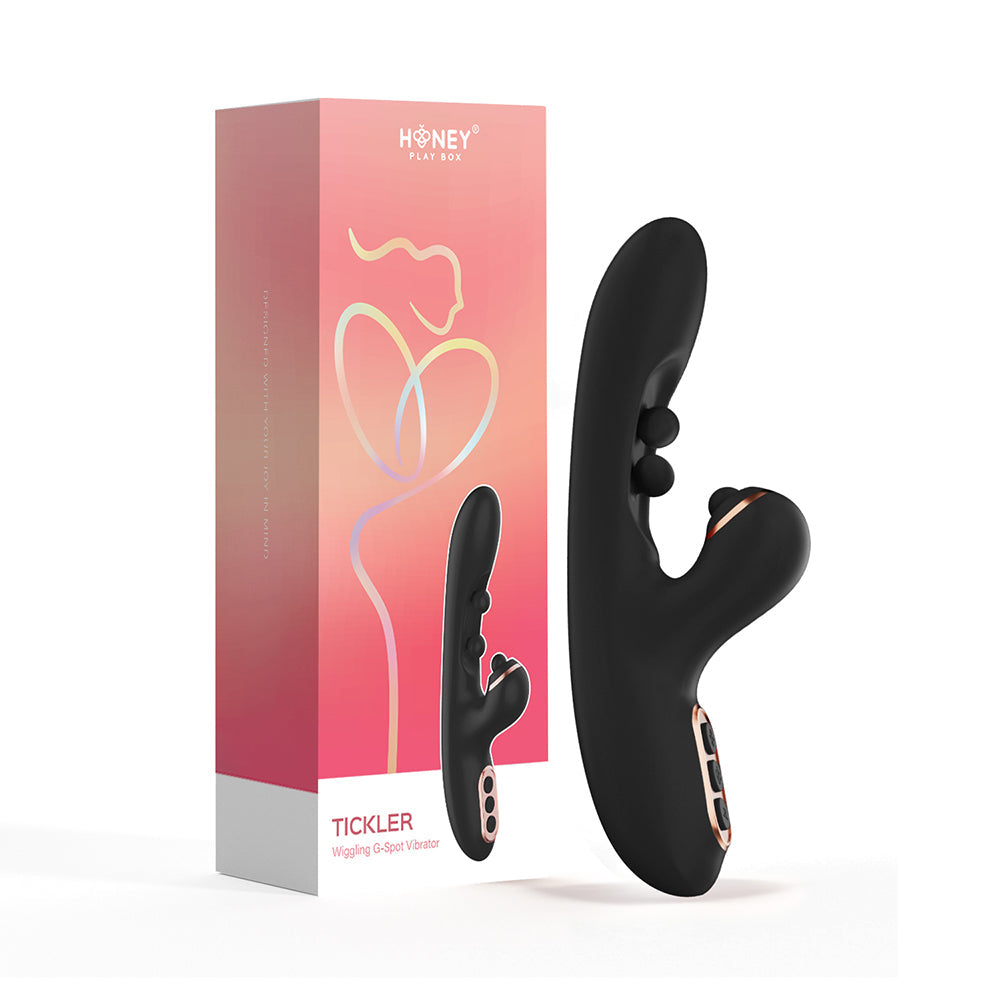 HPB Tickler Wiggling G-Spot Tap Clit Blk Honey Play Box