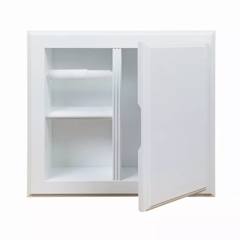 Haile Solid Wood Recessed Wood Toilet Paper Holder with Storage Cubby WG Wood Products, LLC
