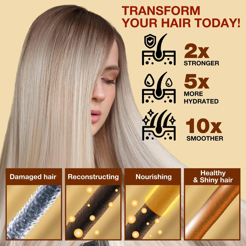 Hair Mask for Dry Damaged Hair with Collagen Biotin Argan Oil   Helps Repair Hair and Reduce Damage from Heat Sun Coloring   Moisturizing Keratin Hair Mask for Split Ends Hair Loss and Breakage Kinpur Organic Cosmetics