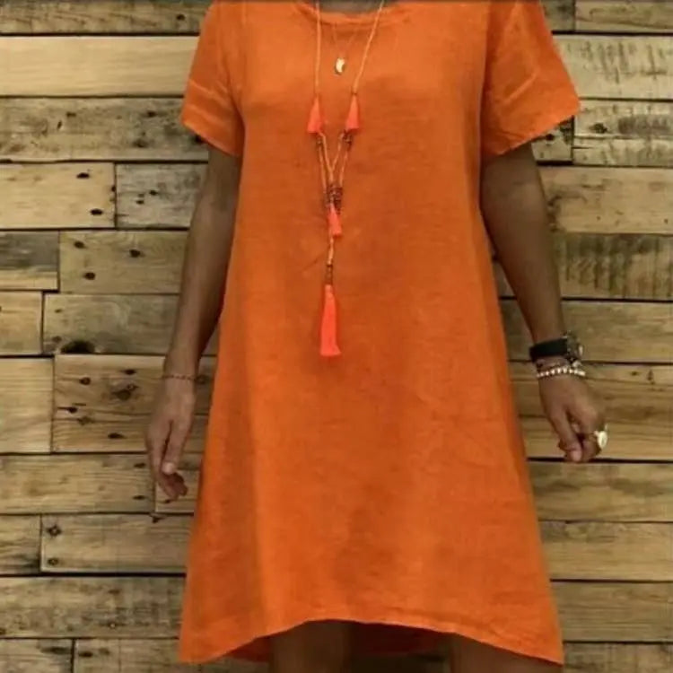 Handmade- 100% Linen Khaki Dress Pawsome Pet