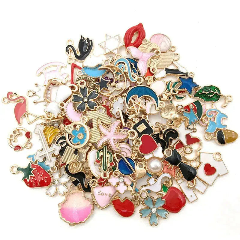 Handmade-Diy-Ornament-Accessories-Oil-Dripping-Alloy-Small-Pendant-Mixed-100-Bracelet-Pendant-Accessories-Material-Accessories-GreatEagleInc-334254014