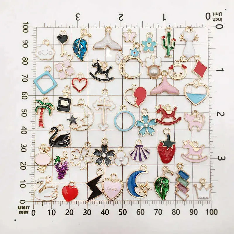 Handmade-Diy-Ornament-Accessories-Oil-Dripping-Alloy-Small-Pendant-Mixed-100-Bracelet-Pendant-Accessories-Material-Accessories-GreatEagleInc-334254357