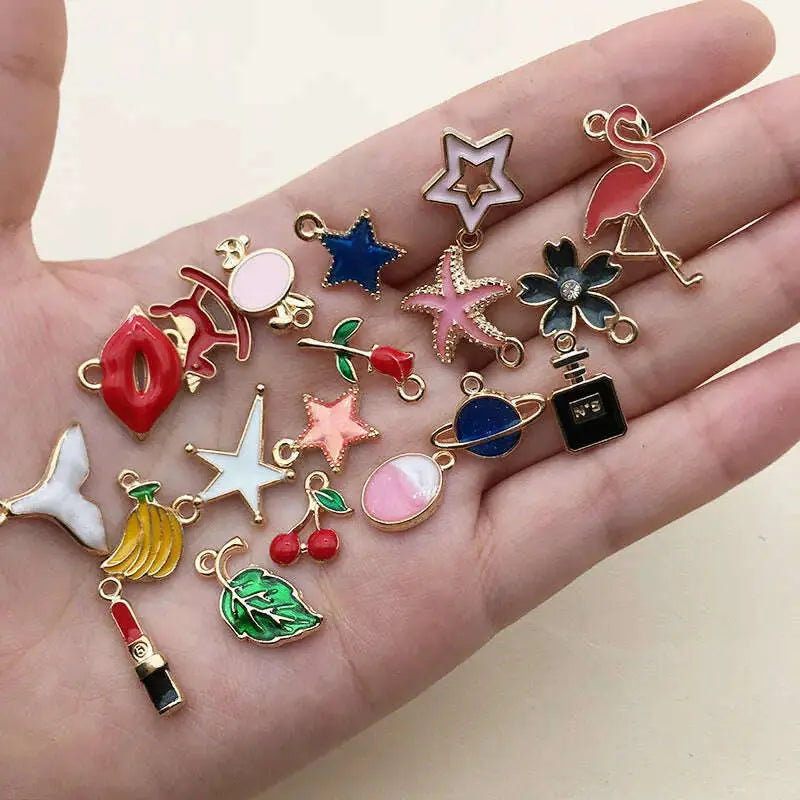 Handmade-Diy-Ornament-Accessories-Oil-Dripping-Alloy-Small-Pendant-Mixed-100-Bracelet-Pendant-Accessories-Material-Accessories-GreatEagleInc-334254476