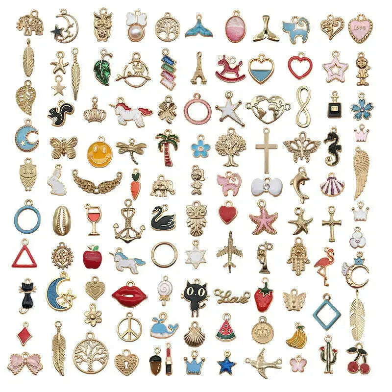 Handmade-Diy-Ornament-Accessories-Oil-Dripping-Alloy-Small-Pendant-Mixed-100-Bracelet-Pendant-Accessories-Material-Accessories-GreatEagleInc-334254846