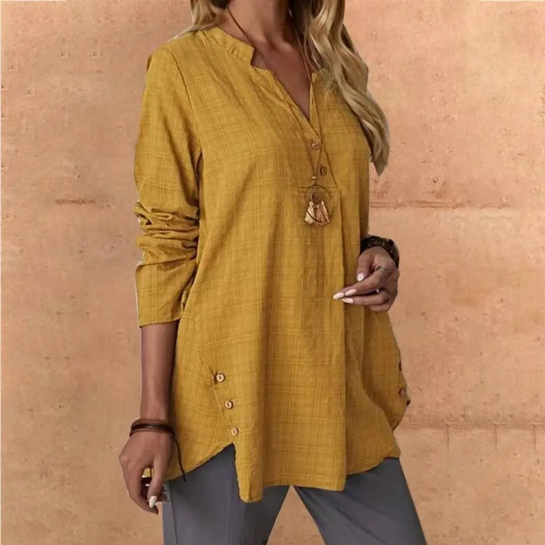 Handmade Dress - 100% Linen Fall Button Top Pawsome Pet