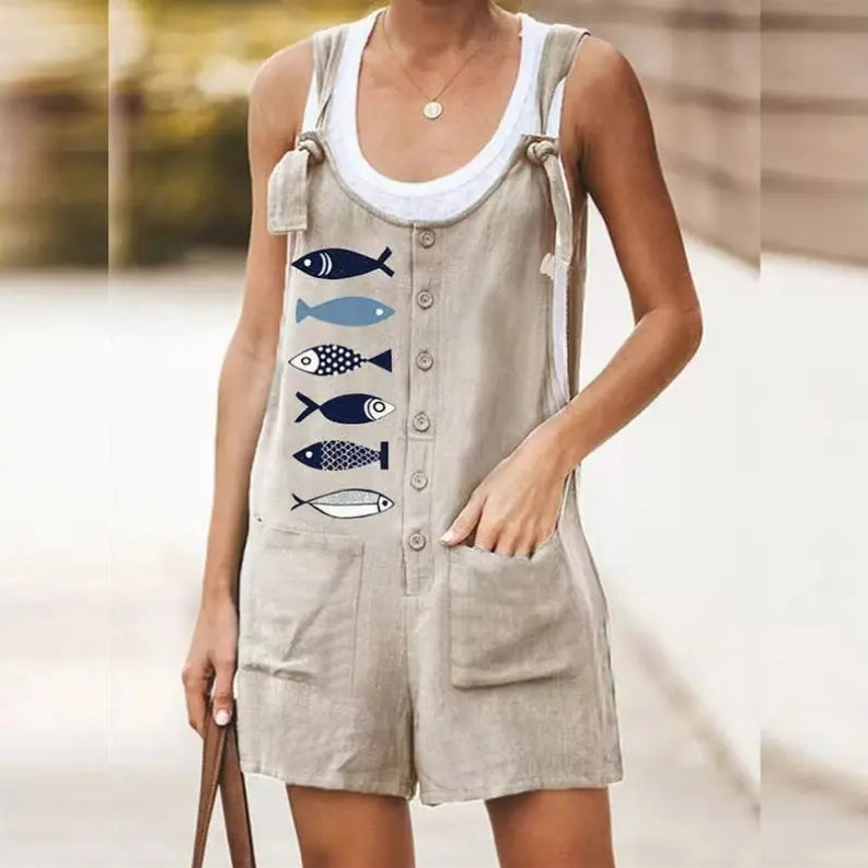 Handmade Dress - 100% Linen Summer One Piece Pawsome Pet