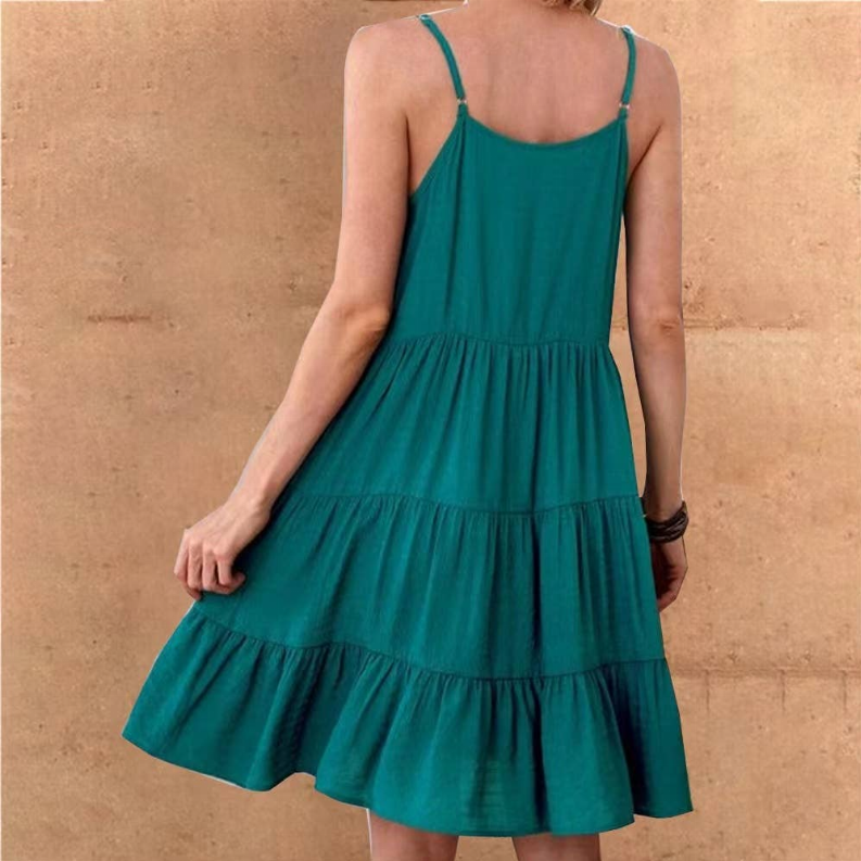 Handmade Dress - Own Design Green Sleeveless Dress Pawsome Pet