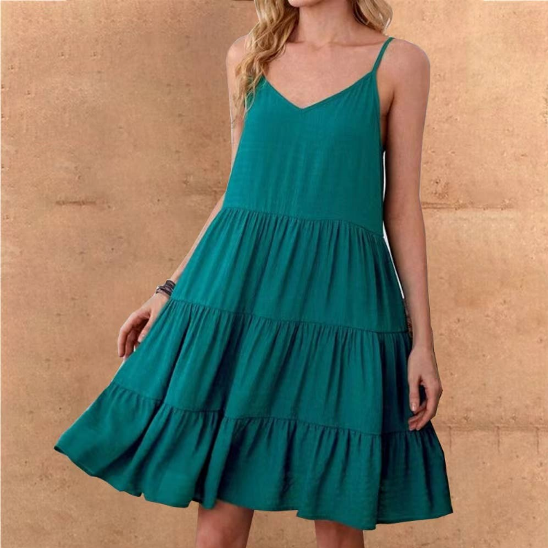 Handmade Dress - Own Design Green Sleeveless Dress Pawsome Pet