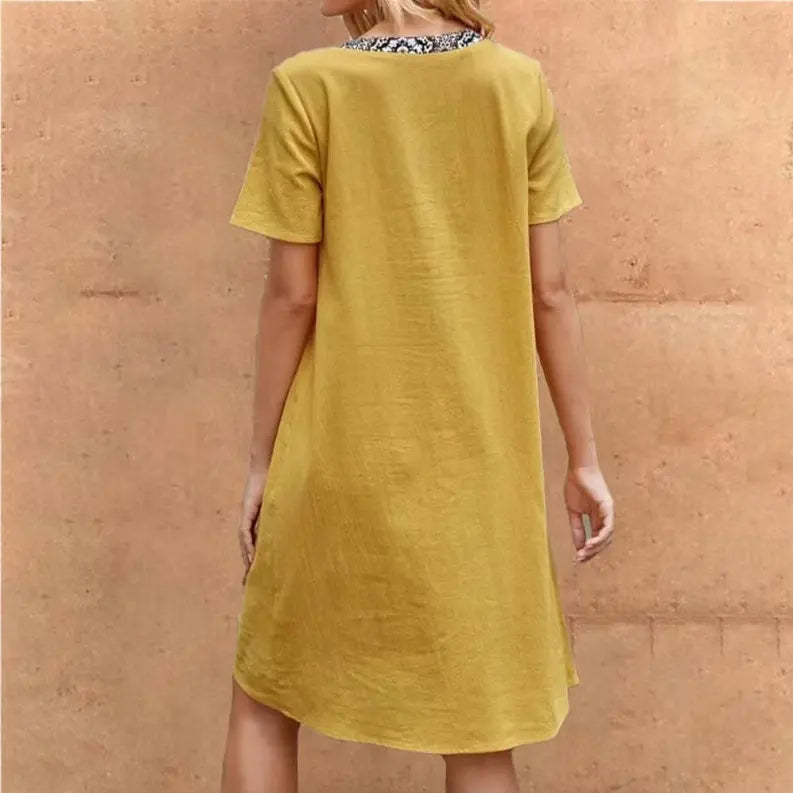 Handmade Dress - Own Design Yellow Button Dress Pawsome Pet