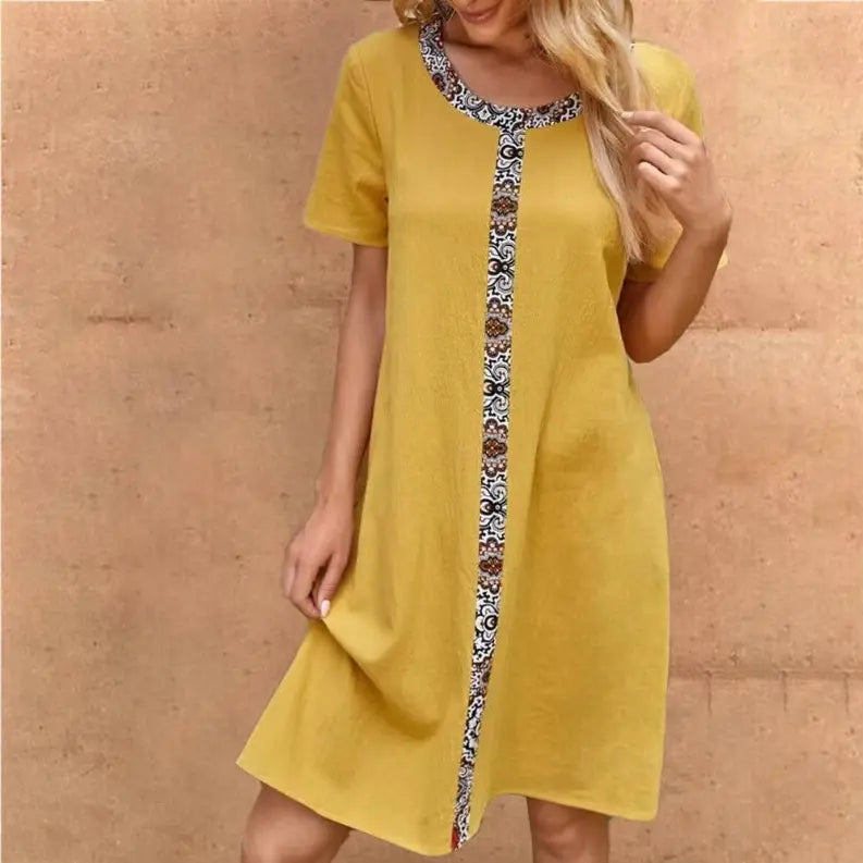 Handmade Dress - Own Design Yellow Button Dress Pawsome Pet