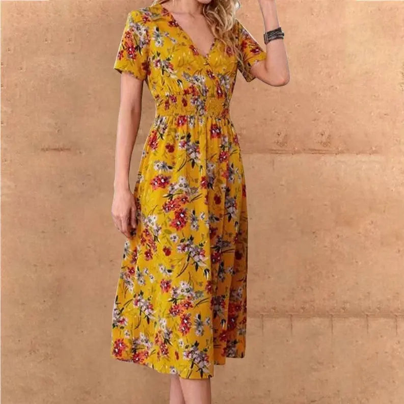 Handmade Dress - Own Design Yellow Long Dress Pawsome Pet