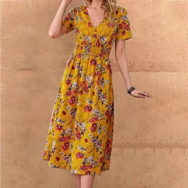 Handmade Dress - Own Design Yellow Long Dress Pawsome Pet