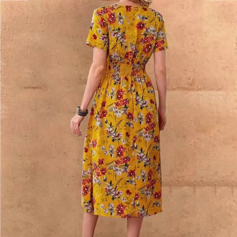Handmade Dress - Own Design Yellow Long Dress Pawsome Pet