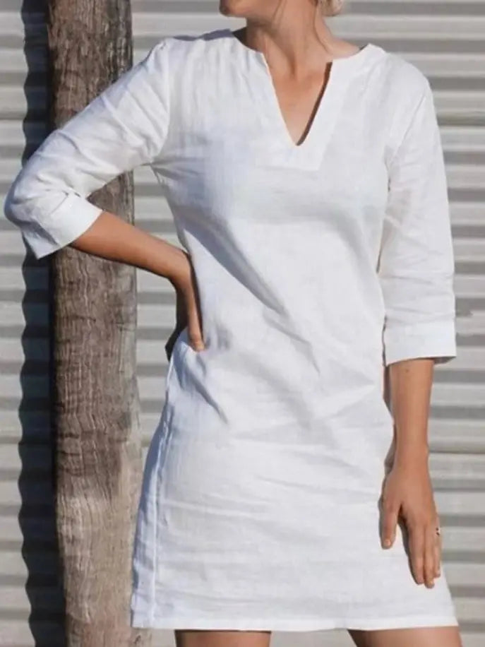 Handmade- Elegant 100% Linen Dress Pawsome Pet