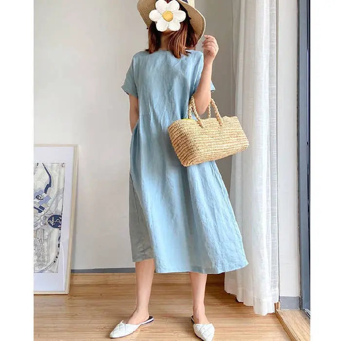 Handmade- Shirt Dress Dress 100% Linen Pawsome Pet