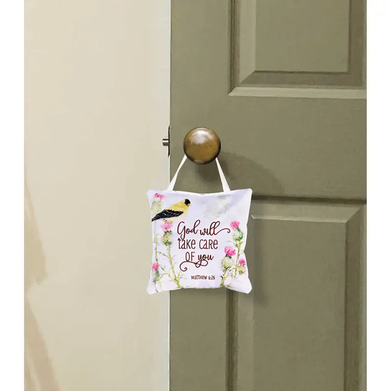 Hanging Door Pillow God Will Matt. 6:26 Dicksons Inc