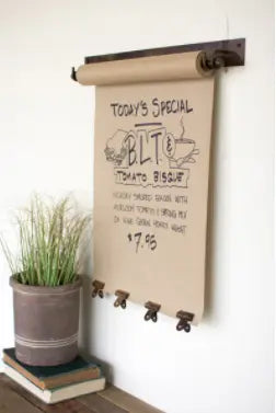Hanging Note Roll With 4 Brass Finish Clips Kalalou
