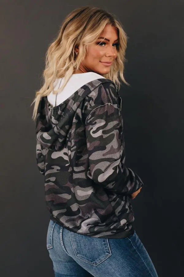 Hansen Camo Zip Up Jacket Stay Warm in Style