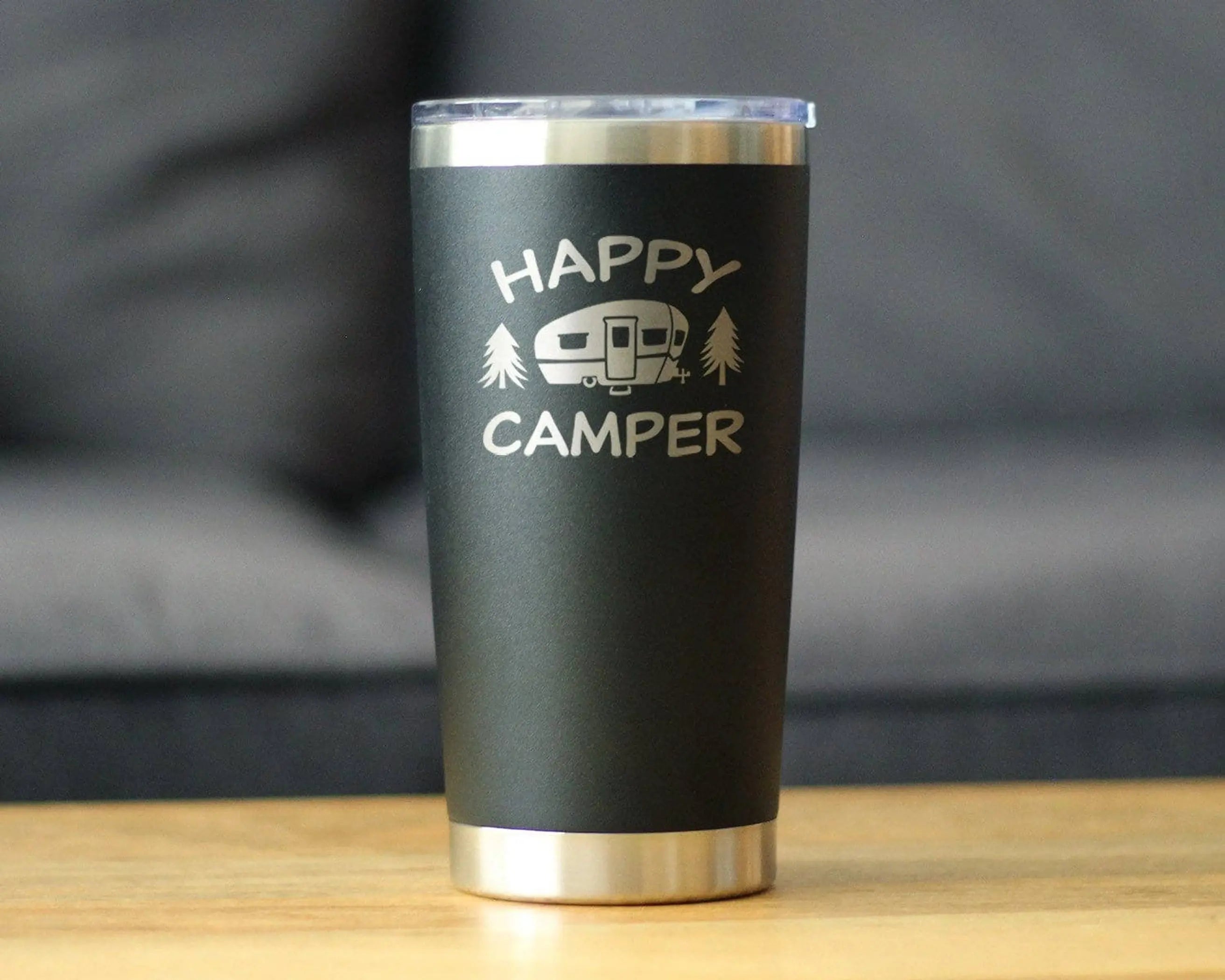 Happy Camper Insulated Travel Tumbler - Camping Gifts Bevvee