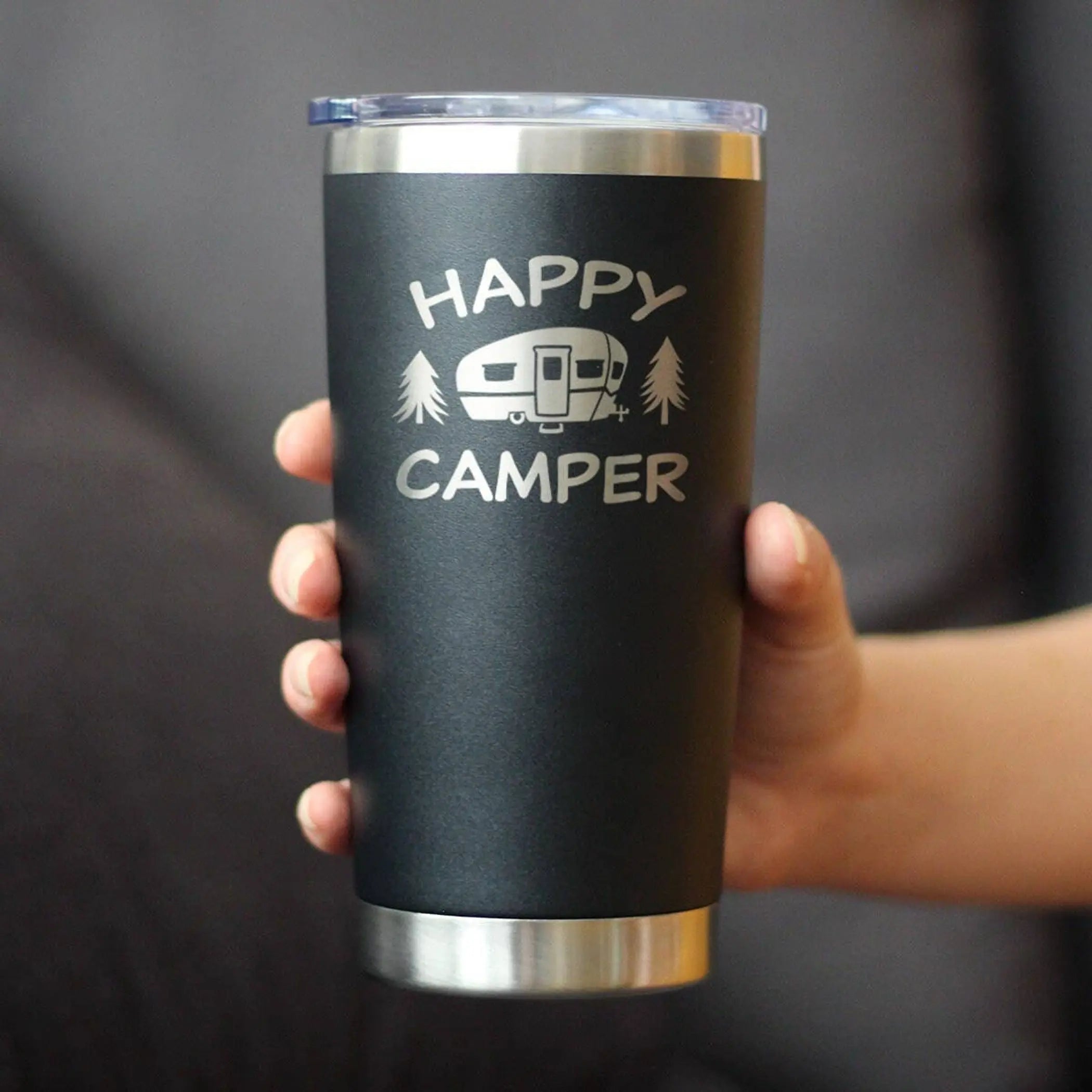 Happy Camper Insulated Travel Tumbler - Camping Gifts Bevvee