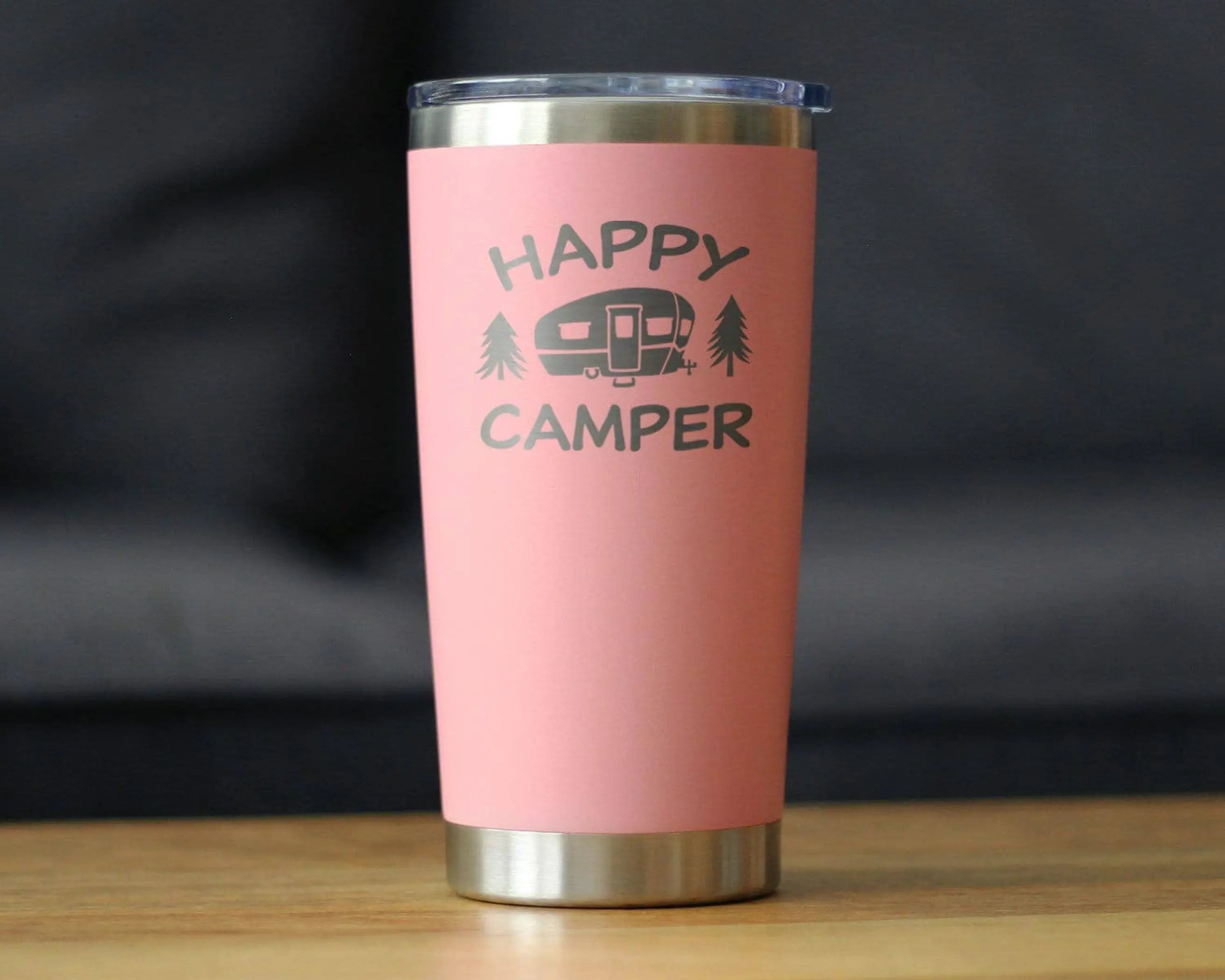 Happy Camper Insulated Travel Tumbler - Camping Gifts Bevvee