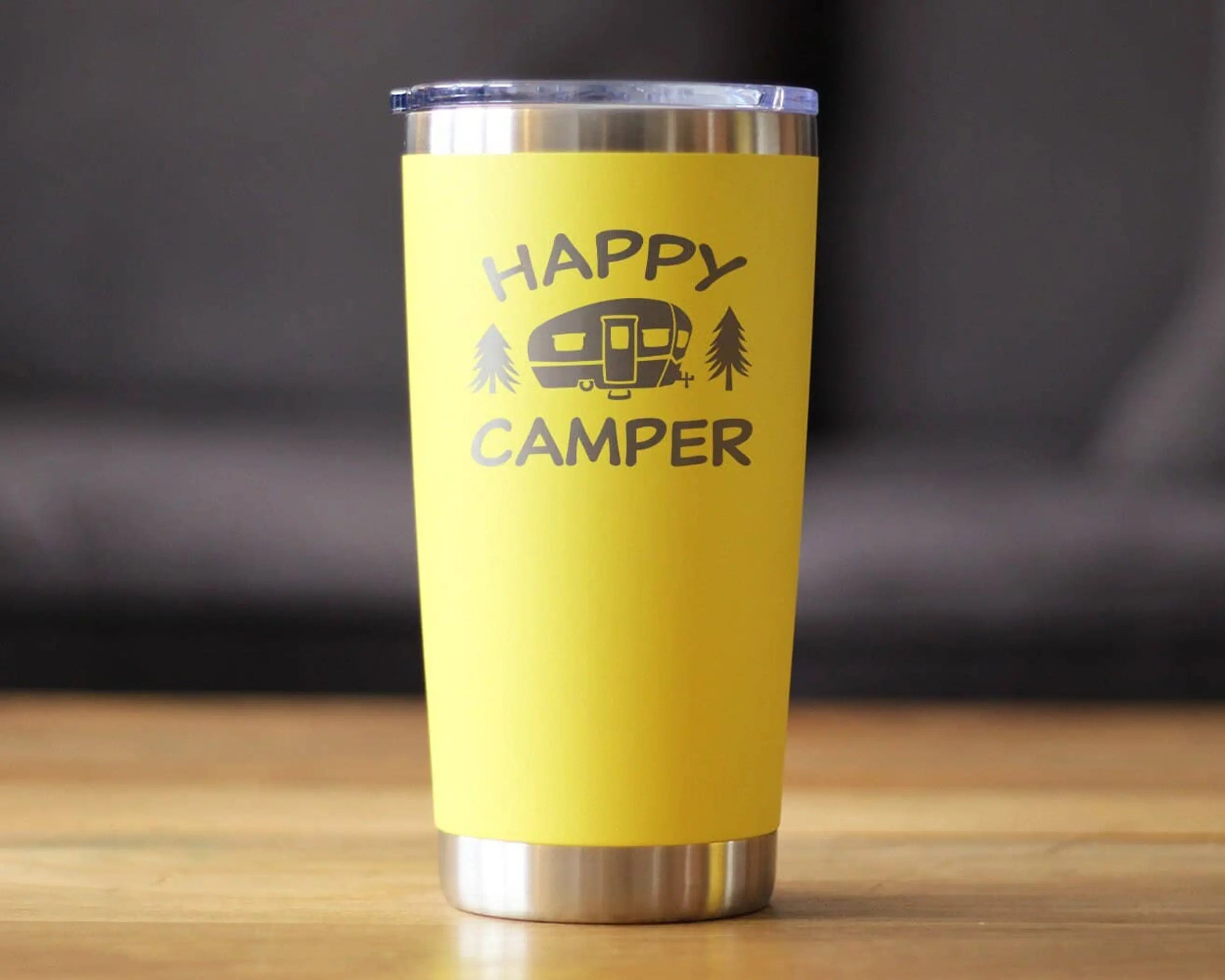 Happy Camper Insulated Travel Tumbler - Camping Gifts Bevvee