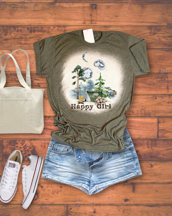 Happy Girl Camping Tee Rebelle Tree