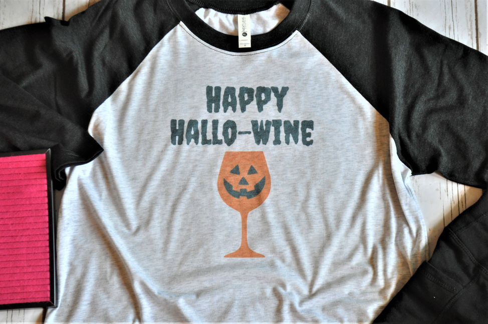 Happy Hallo-Wine Raglan BLN Designs